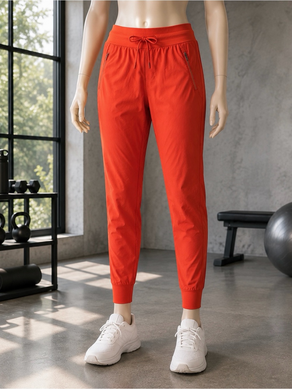 Athleta Trekkie North Joggers Orange Athletic Pants Size 8
